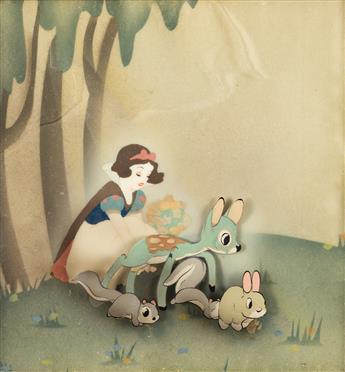 (WALT DISNEY STUDIOS.) Snow White and Deer * Two Rabbits. [ANIMATION]